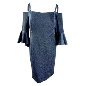 PLUS Size 14W | R&M RICHARDS Women's Off The Shoulder Metallic Sheath | NWT
